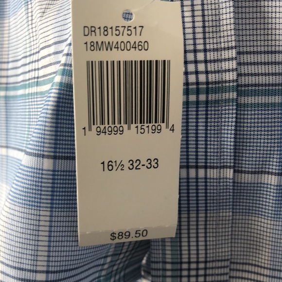 NWT Michael Kors men’s slim fit plaid shirt - Picture 2 of 5